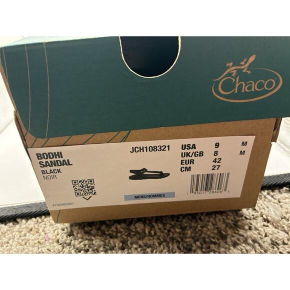 Chaco Bodhi Men’s Adjustable Strap Sandals Slides Black Size 9 new with box main image 4